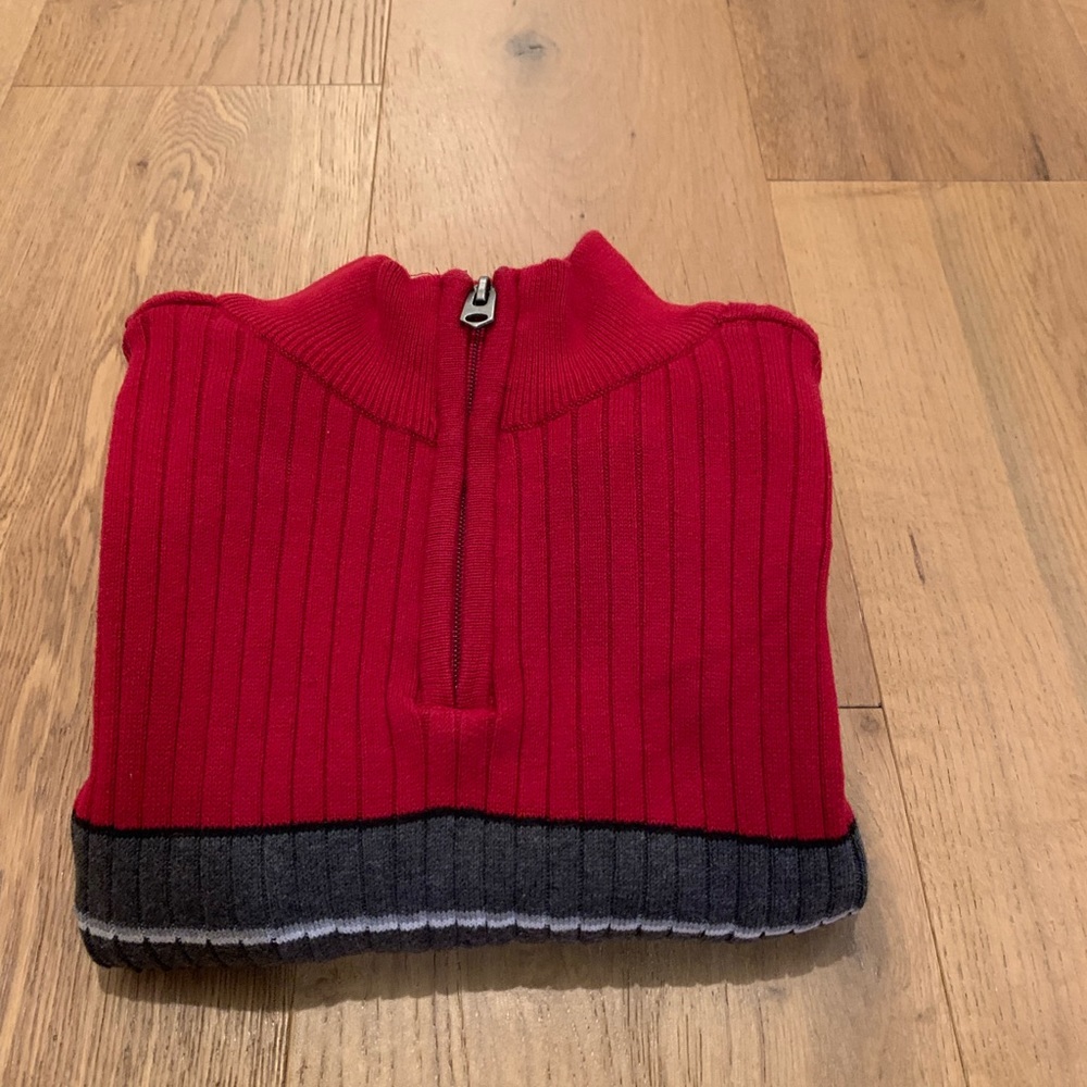 Red Quarter Zip - Picture 2 of 3